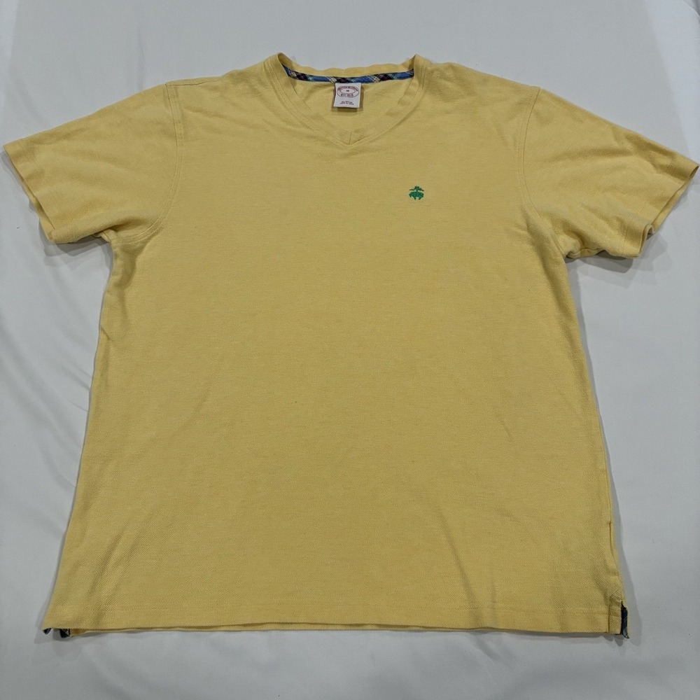 Brooks‎ Brothers 1818 Mens T-Shirt Size Medium Yellow Brooks Brothers Green Logo